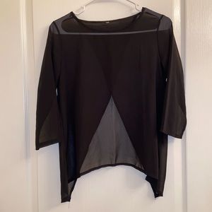 Black See through Blouse